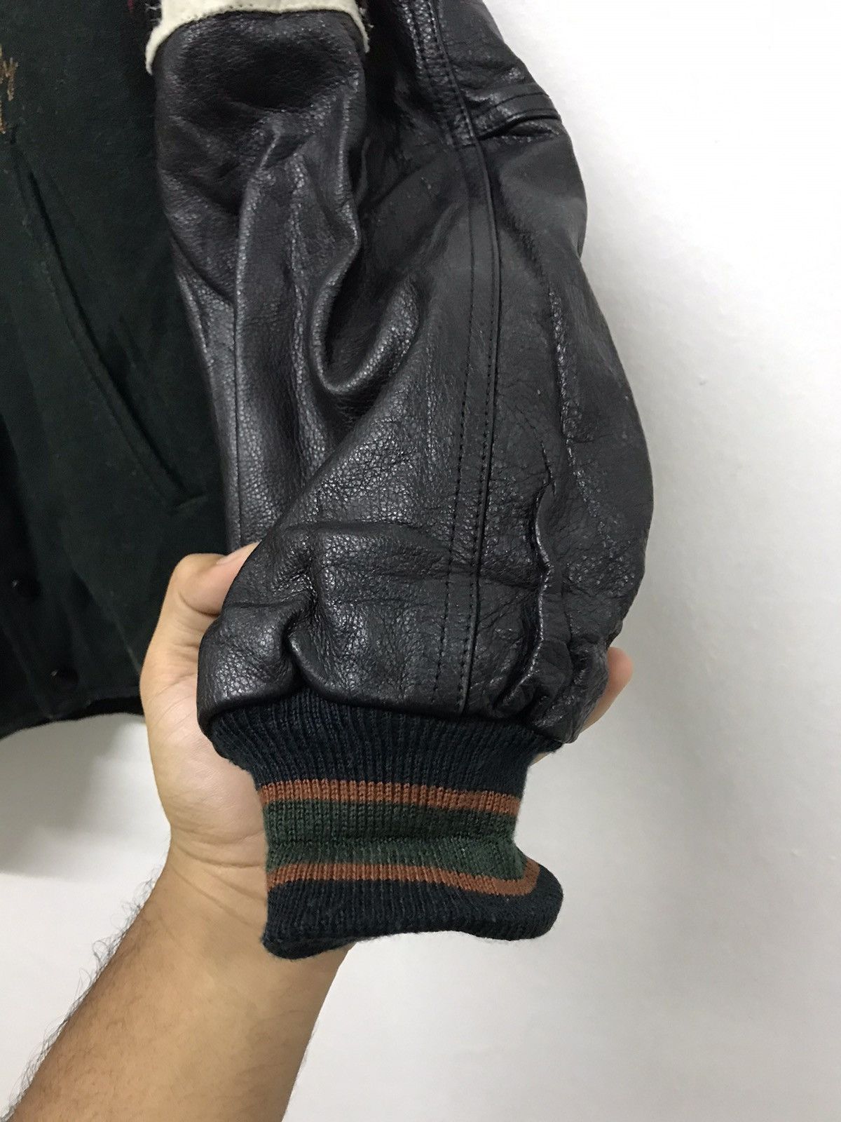 Japanese Brand Vintage Neo Blood Varsity Jacket Arm Leather Size US XL / EU 56 / 4 - 9 Thumbnail