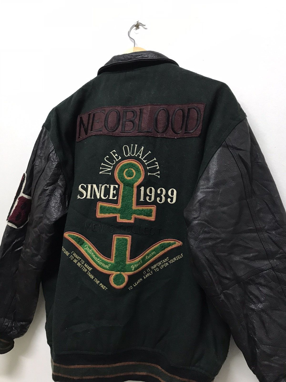 Japanese Brand Vintage Neo Blood Varsity Jacket Arm Leather Size US XL / EU 56 / 4 - 15 Thumbnail