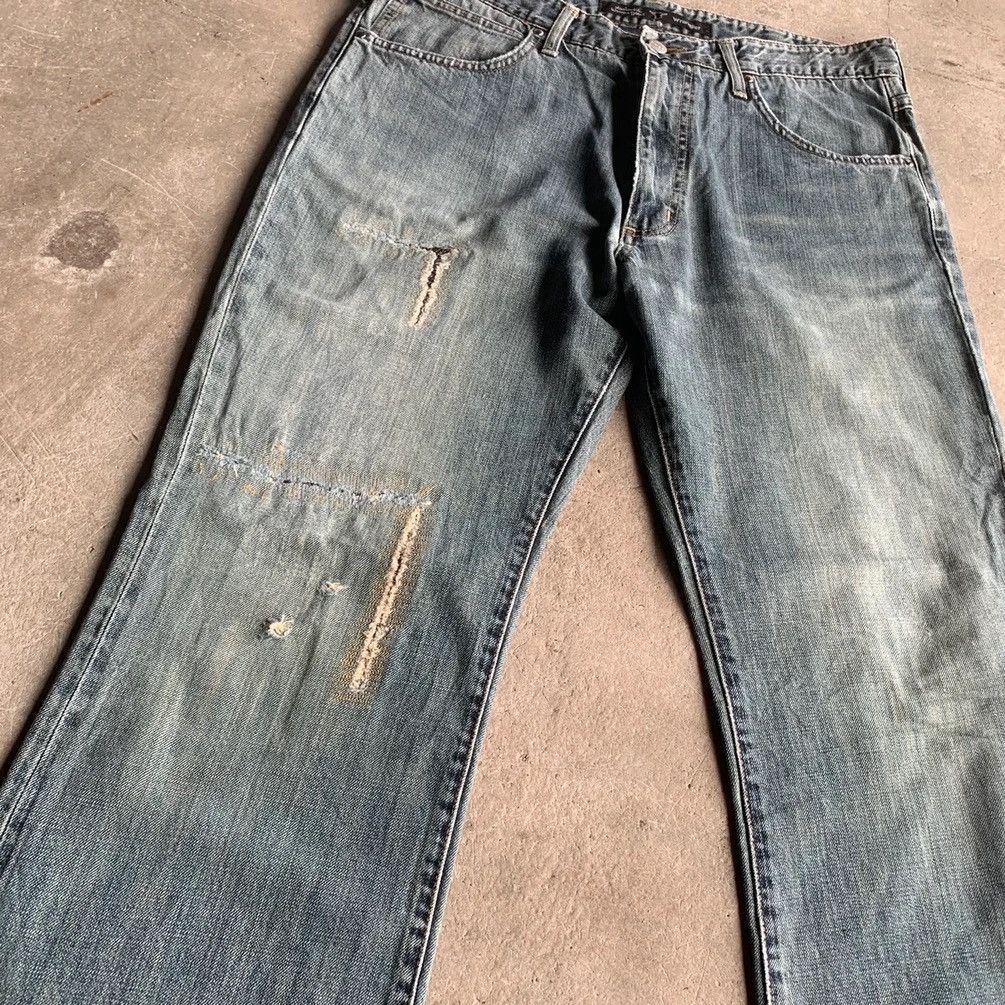 Vintage ‼️ DISTRESSED DENIM Vtg Western Wrangler Jeans Pants Size US 34 / EU 50 - 4 Thumbnail