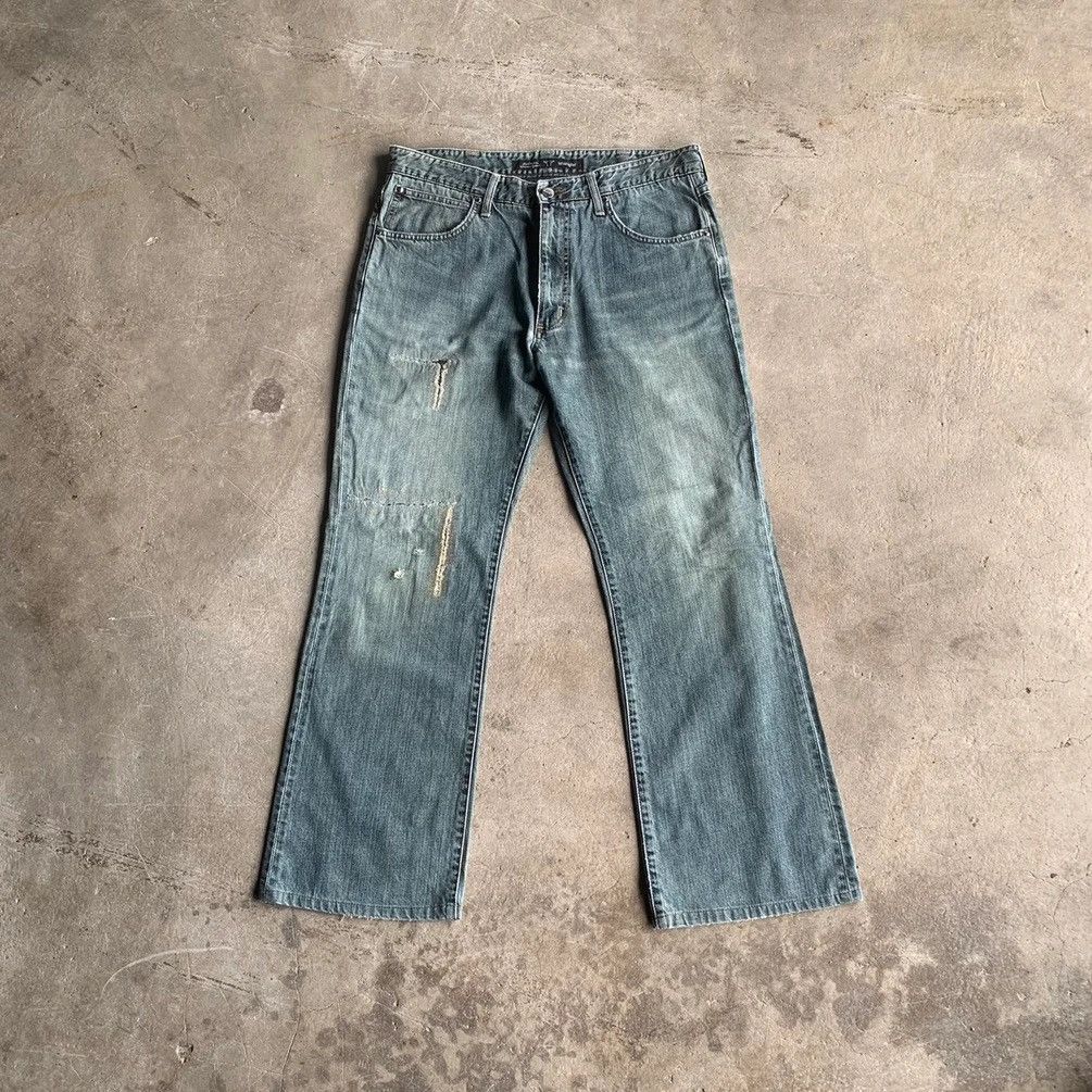 Vintage ‼️ DISTRESSED DENIM Vtg Western Wrangler Jeans Pants Size US 34 / EU 50 - 1 Thumbnail