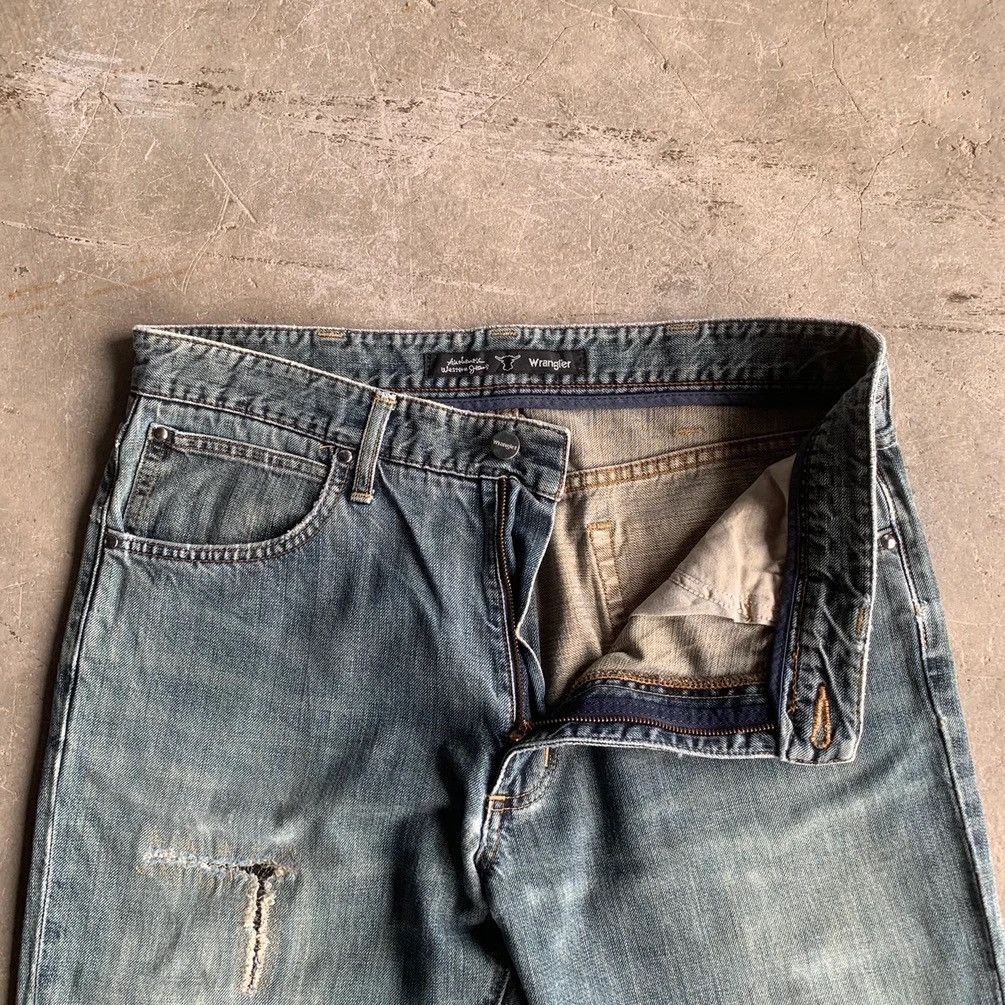 Vintage ‼️ DISTRESSED DENIM Vtg Western Wrangler Jeans Pants Size US 34 / EU 50 - 7 Thumbnail