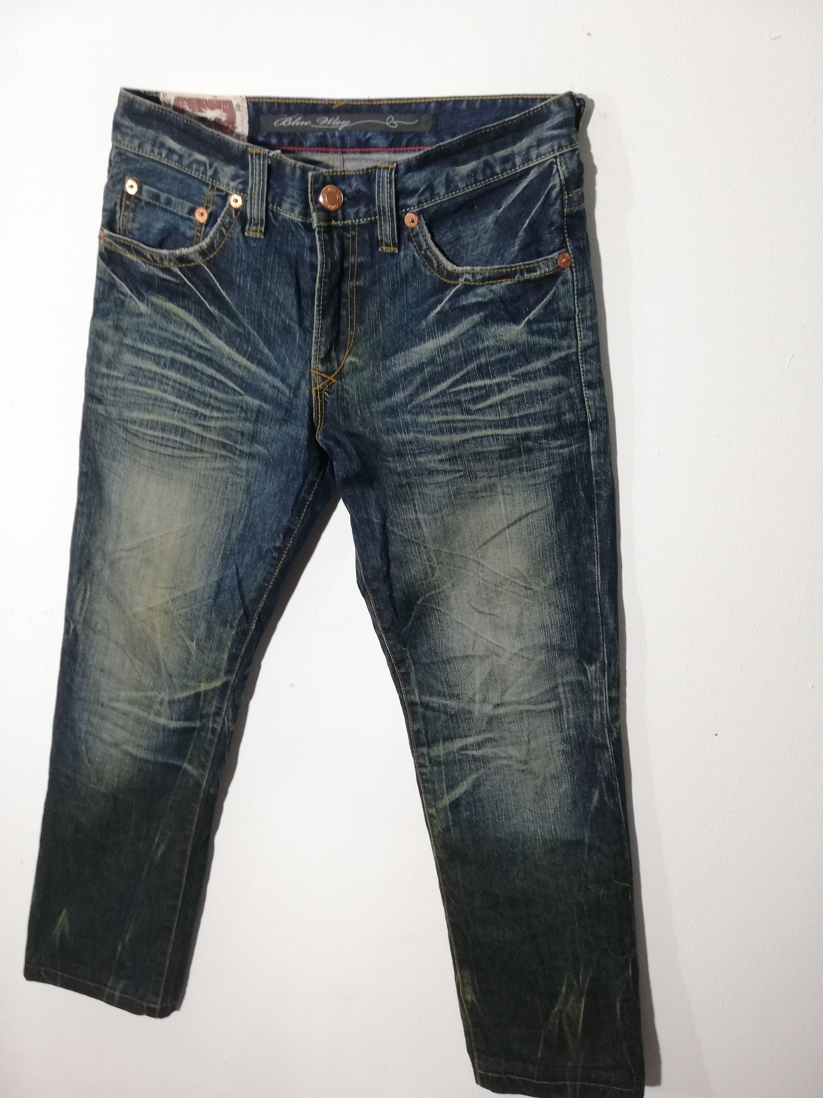 Japanese Brand Blue Way Jeans Size US 31 - 7 Thumbnail