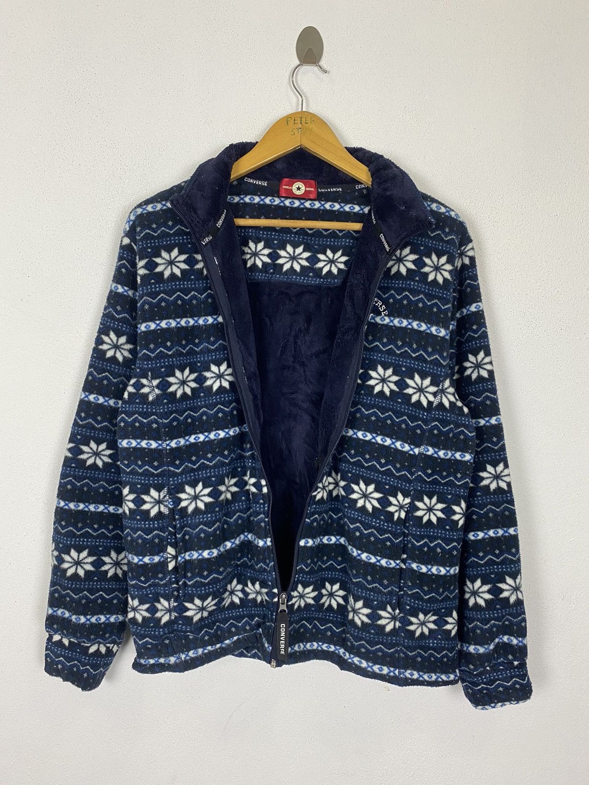 Converse CONVERSE FLEECE SWEATER NICE DESIGN Size US L / EU 52-54 / 3 - 3 Thumbnail