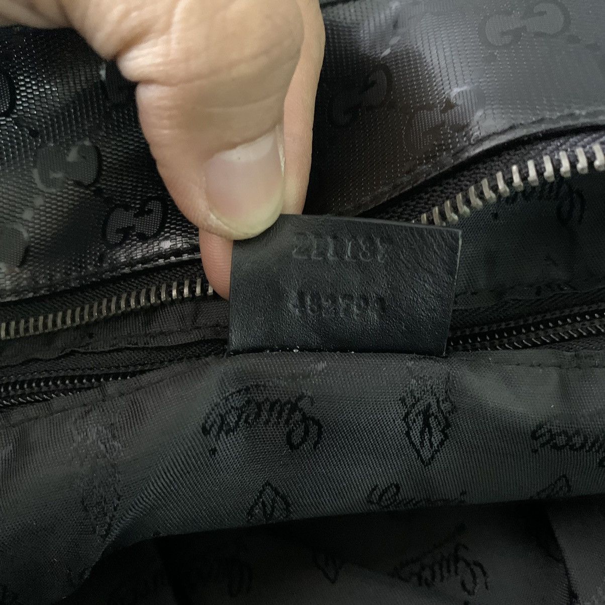 Gucci Gucci Black Monogram Tote Bag Size ONE SIZE - 12 Thumbnail