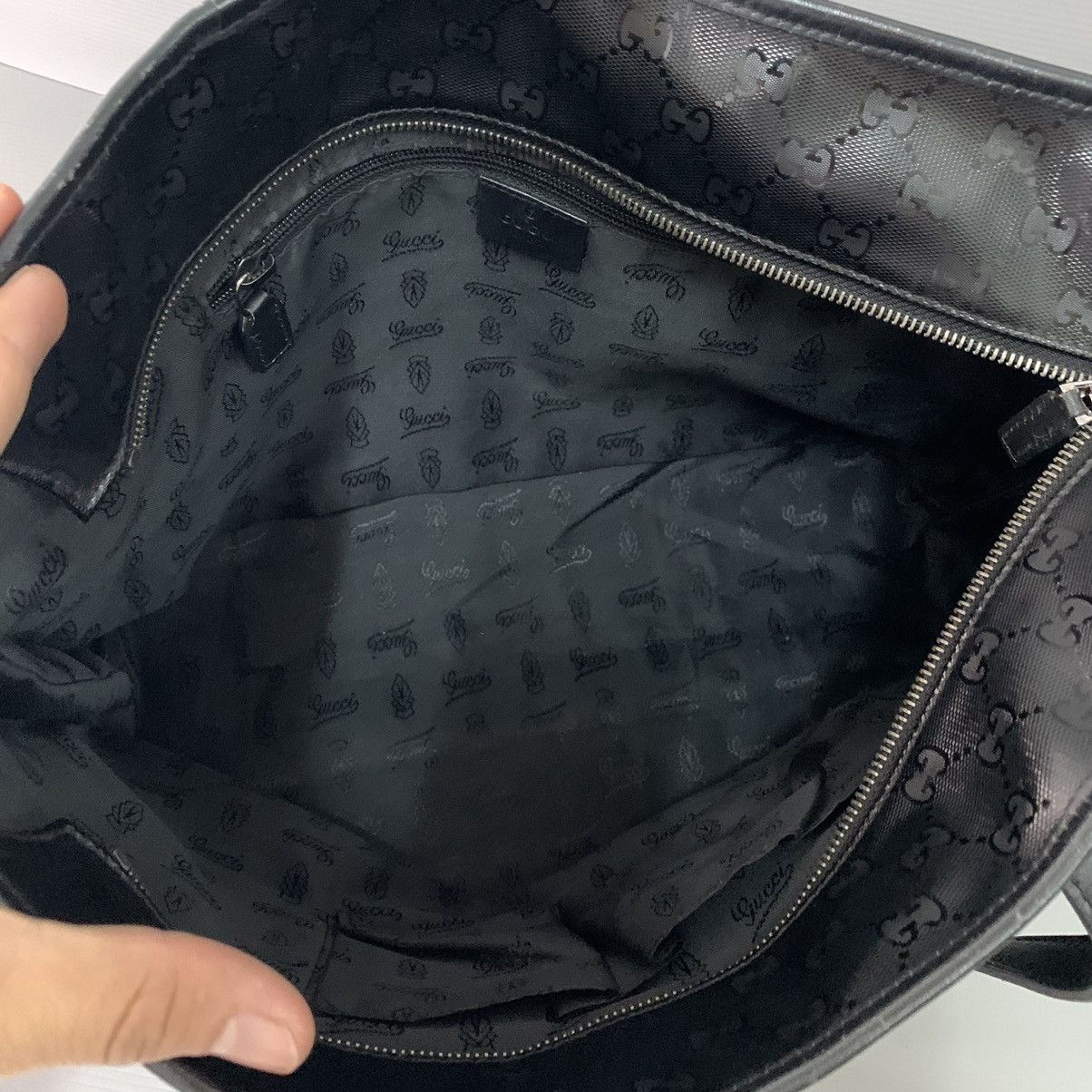 Gucci Gucci Black Monogram Tote Bag Size ONE SIZE - 10 Thumbnail