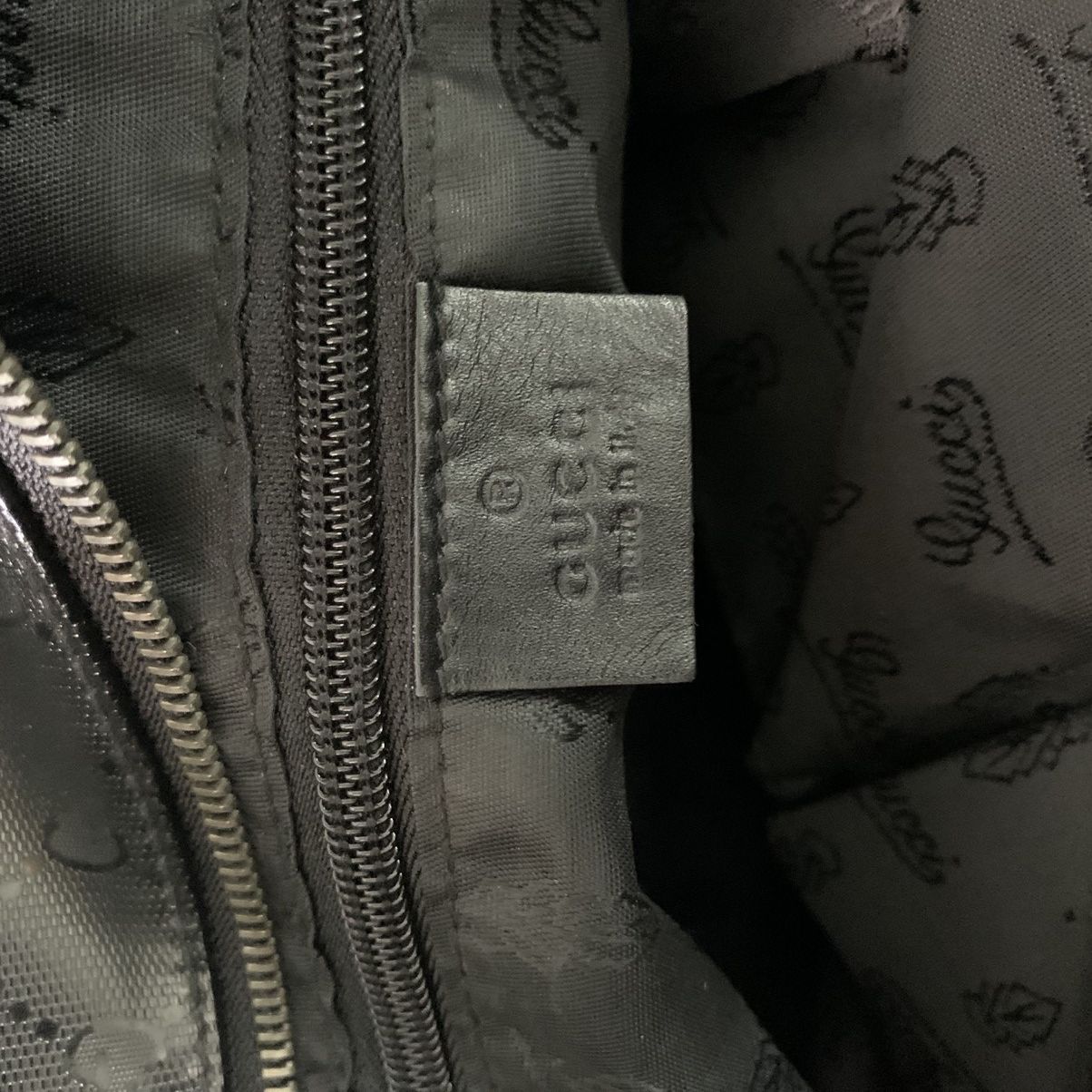 Gucci Gucci Black Monogram Tote Bag Size ONE SIZE - 11 Thumbnail
