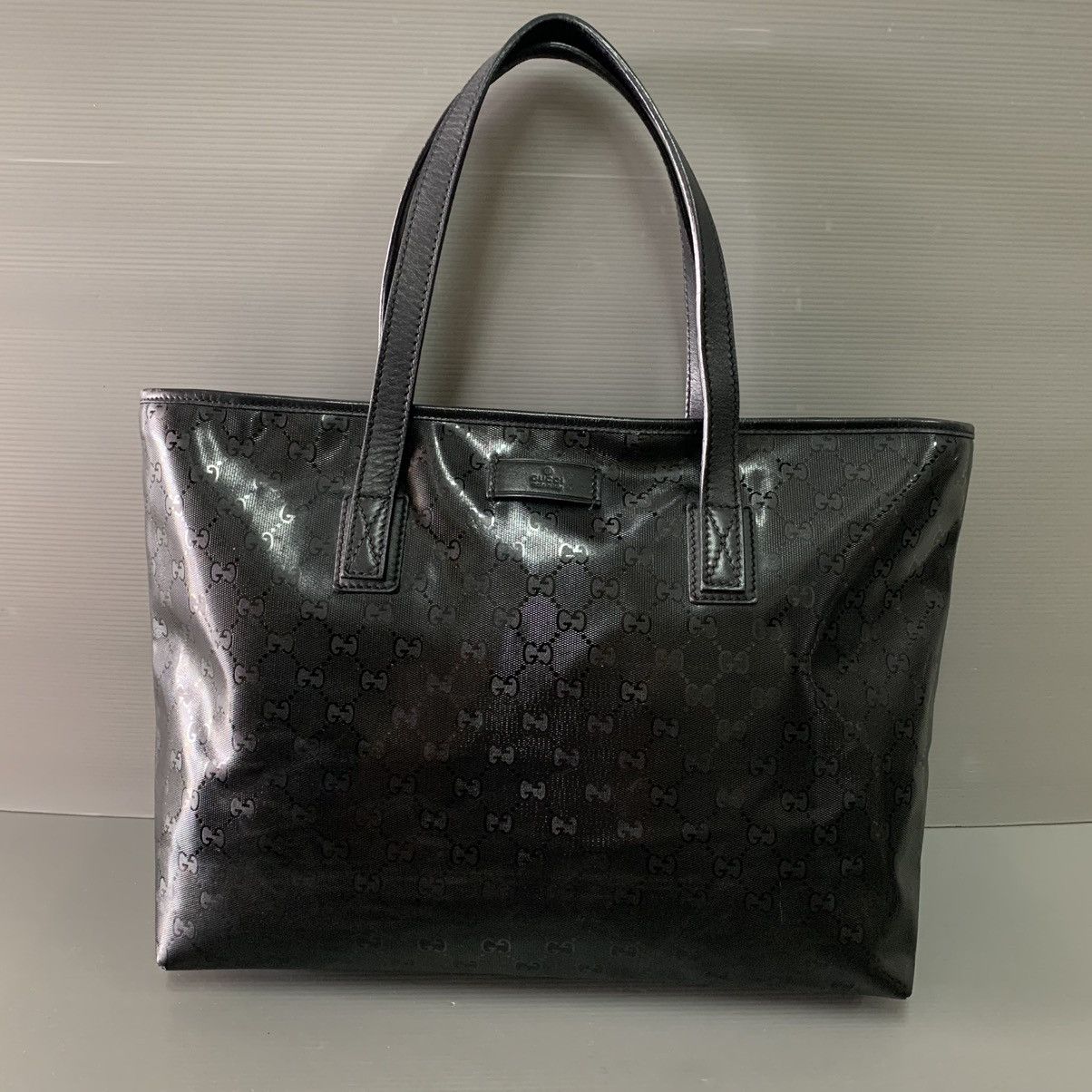 Gucci Black Monogram Tote Bag