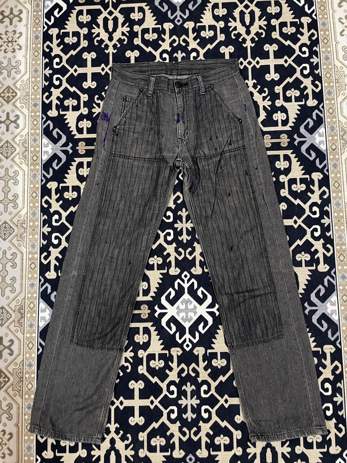 image of Neighborhood Denim Double Knee X-Small 2003 Series Nbhd Jp in Black, Men's (Size 28)