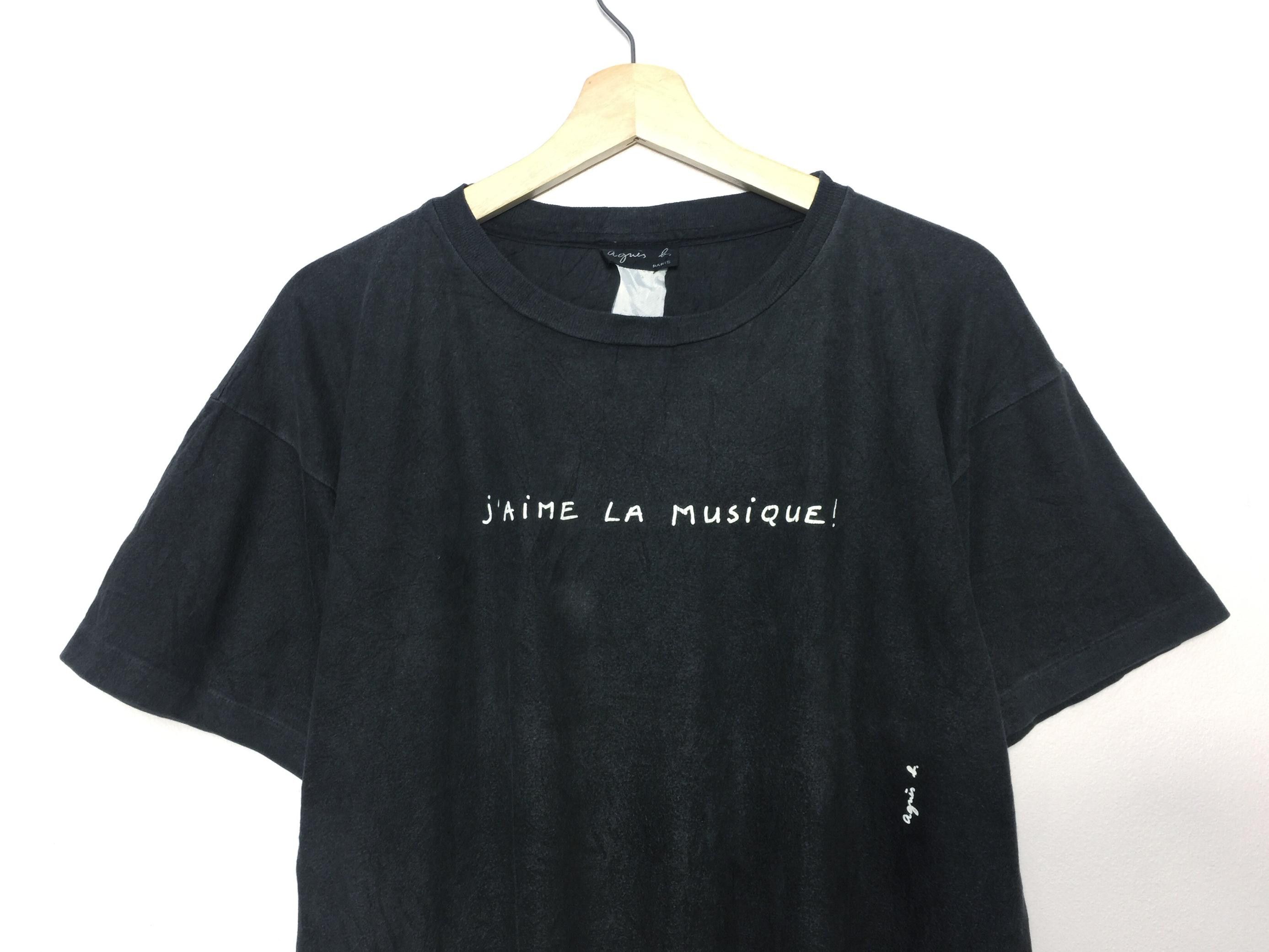 Vintage × agnes b. Rare Vintage 90s Agnes B. J'aime la Musique! Tees Size US L / EU 52-54 / 3 - 2 Thumbnail