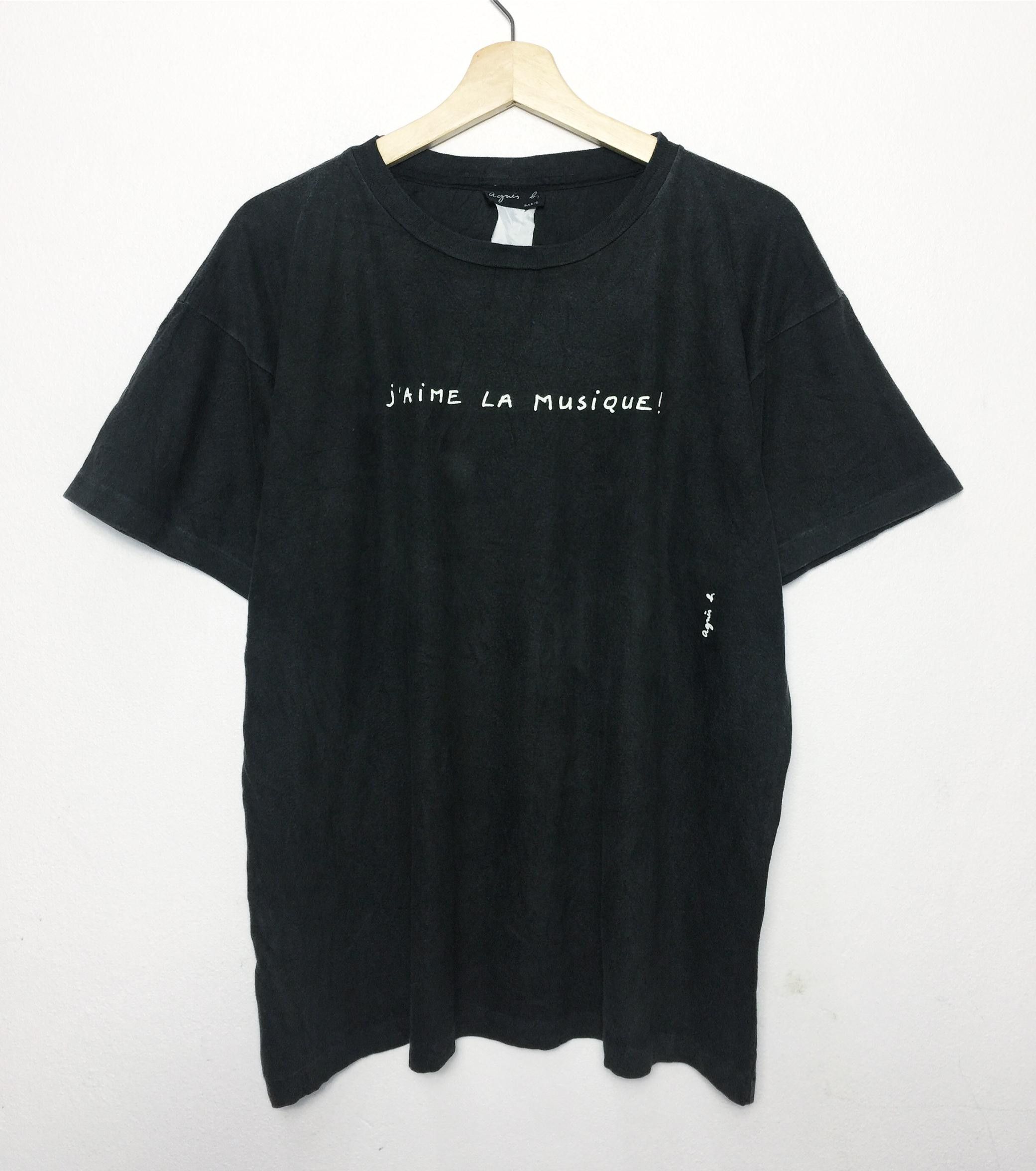 Vintage × agnes b. Rare Vintage 90s Agnes B. J'aime la Musique! Tees Size US L / EU 52-54 / 3 - 1 Thumbnail