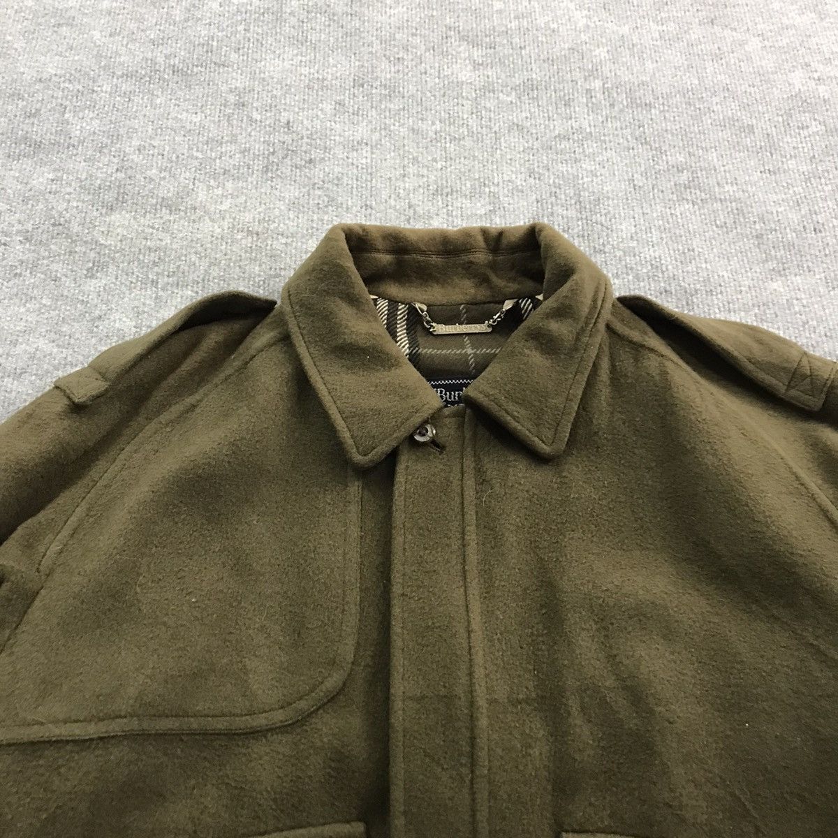 Burberry × Vintage VINTAGE BURBERRY WOOL BOMBER JACKET Size US S / EU 44-46 / 1 - 3 Thumbnail