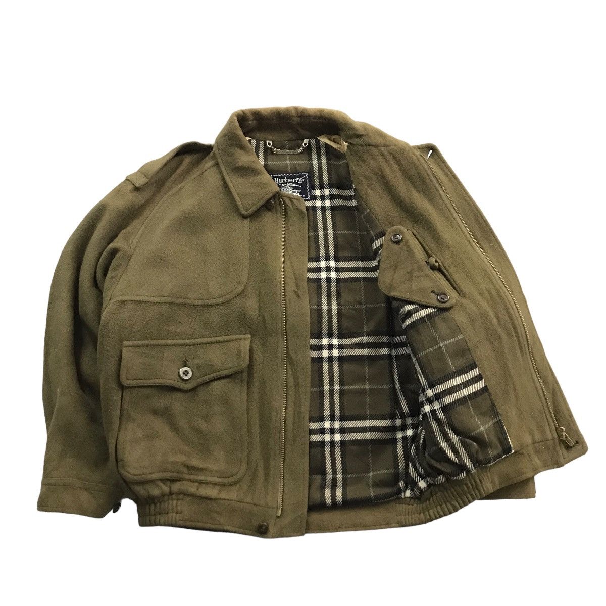 VINTAGE BURBERRY WOOL BOMBER JACKET