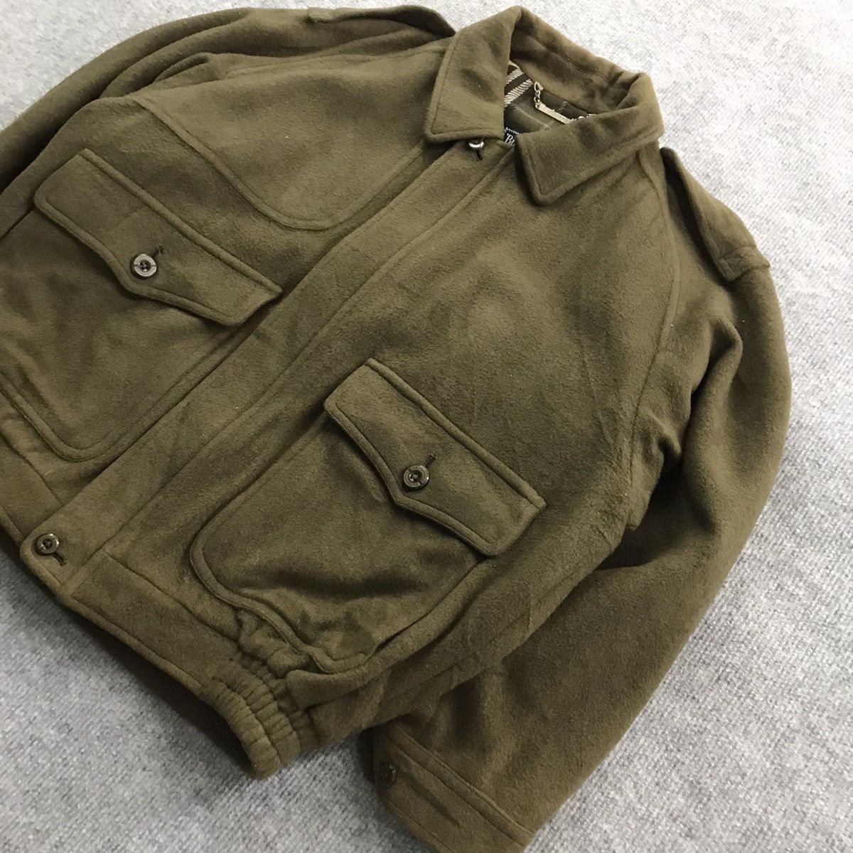 Burberry × Vintage VINTAGE BURBERRY WOOL BOMBER JACKET Size US S / EU 44-46 / 1 - 5 Thumbnail