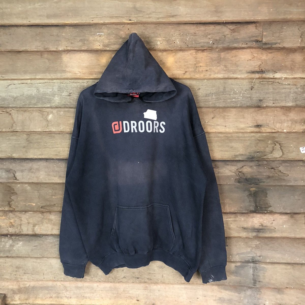 Droors DL Droos Dark Blue faded Hoodie #019B Size US XL / EU 56 / 4 - 1 Thumbnail