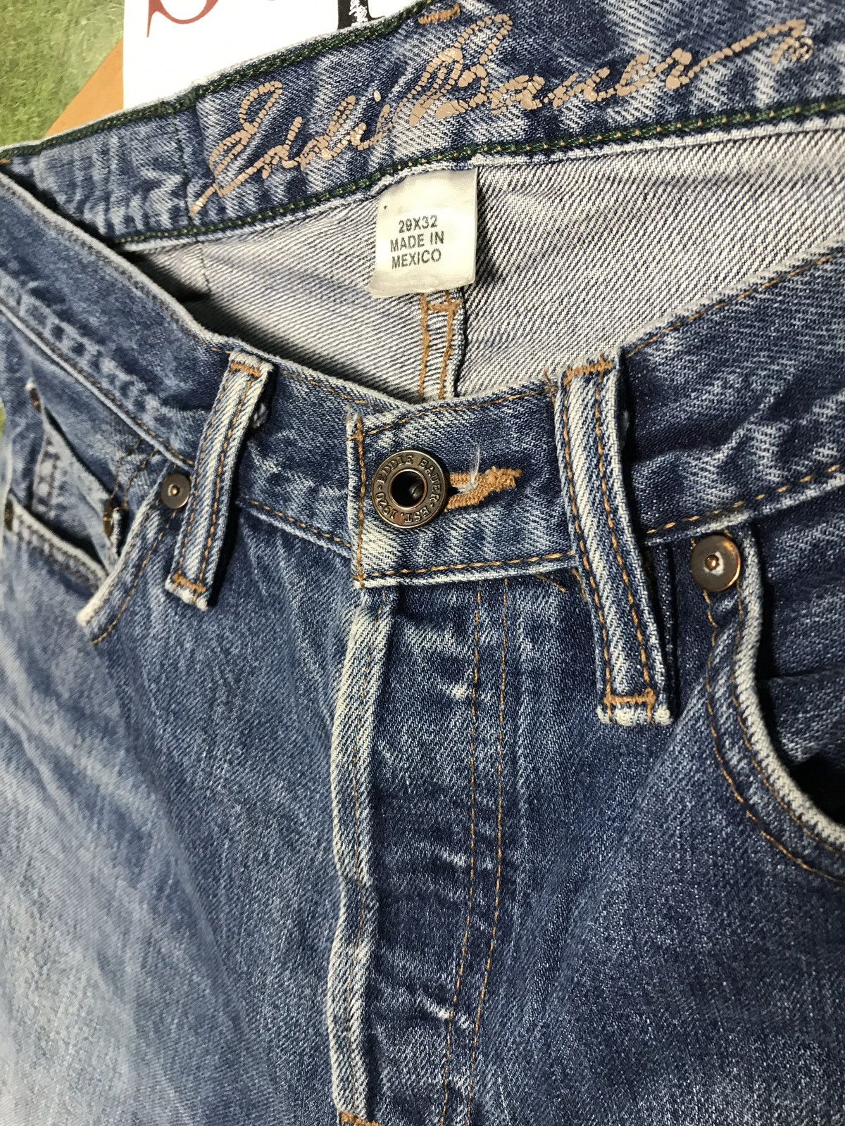 Eddie Bauer Vintage Eddie Bauer selvedge Distressed Denim Jeans Size US 30 / EU 46 - 3 Thumbnail