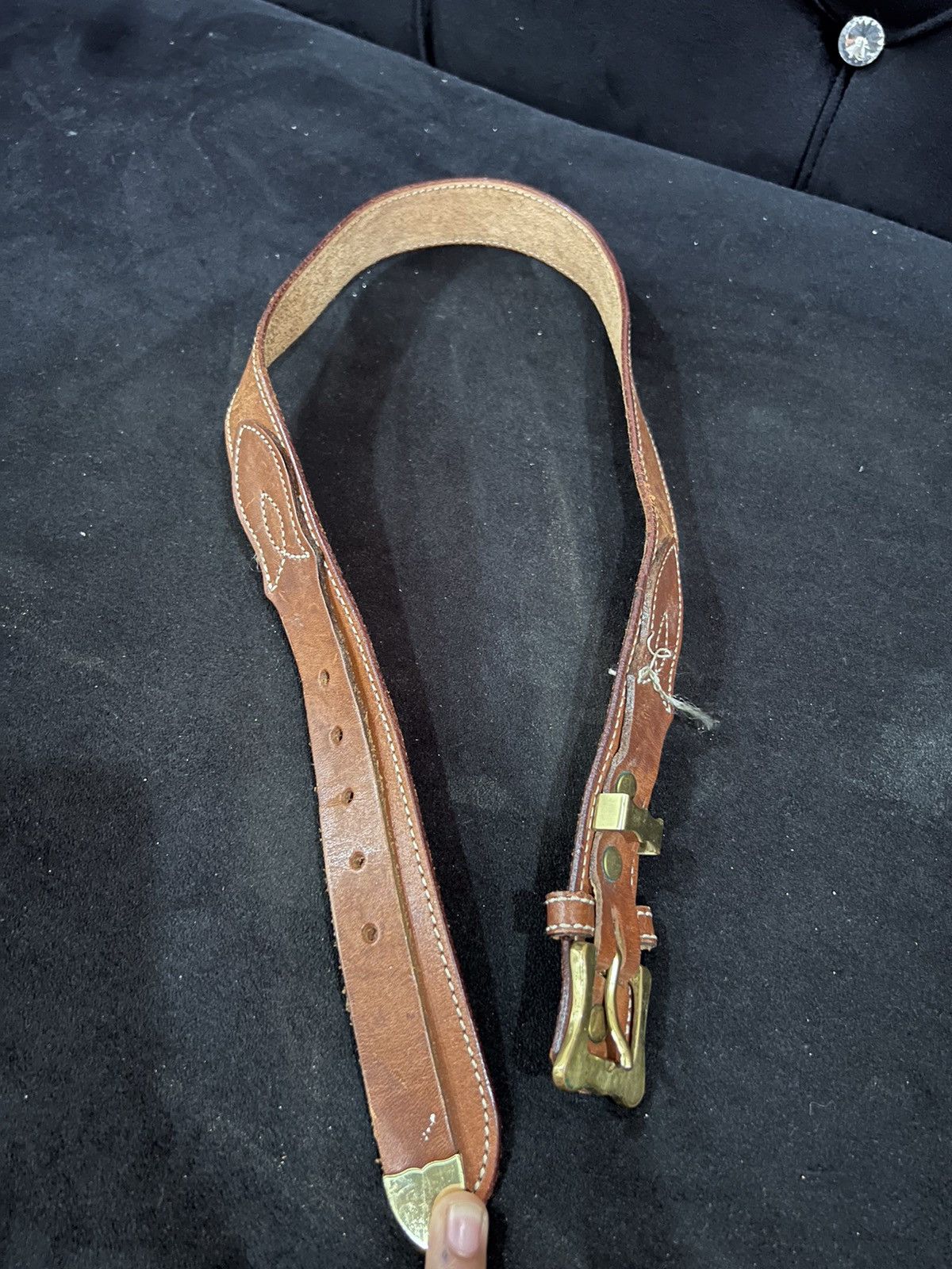 Leather Unbrand Leather Buckle Belt Size ONE SIZE - 6 Thumbnail