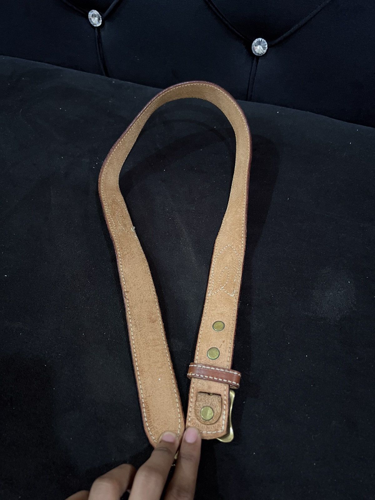Leather Unbrand Leather Buckle Belt Size ONE SIZE - 7 Thumbnail