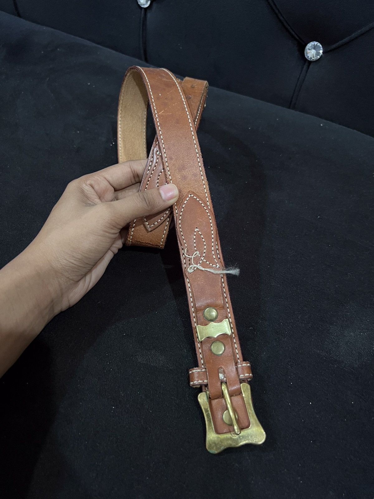 Leather Unbrand Leather Buckle Belt Size ONE SIZE - 2 Thumbnail