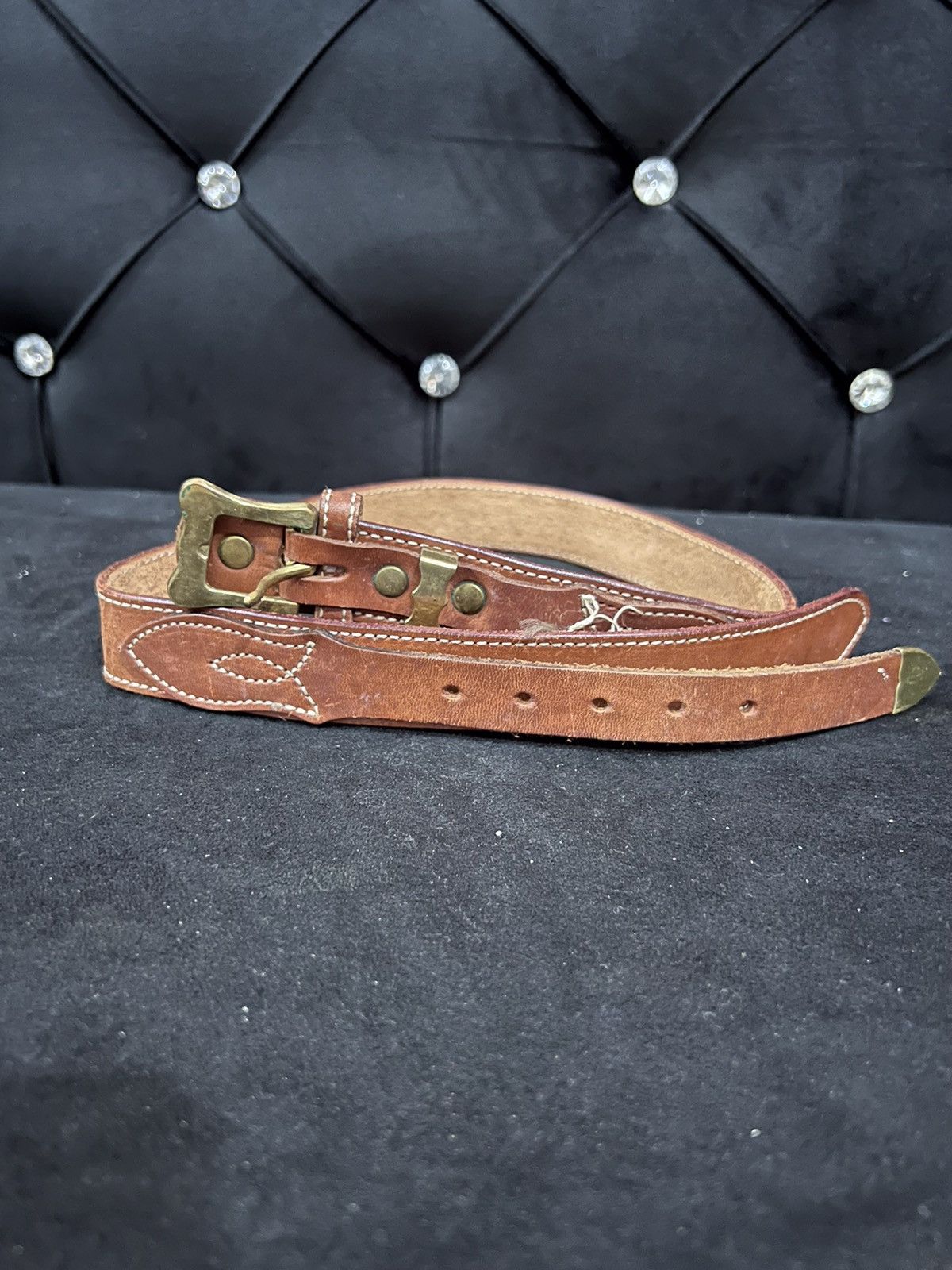 Leather Unbrand Leather Buckle Belt Size ONE SIZE - 3 Thumbnail