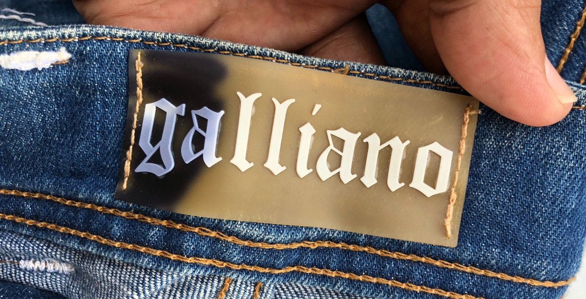 John Galliano 🔥Mega Rare🔥Galliano Crown Skull Skinny Lampo Zipper Jean Size US 27 - 12 Thumbnail
