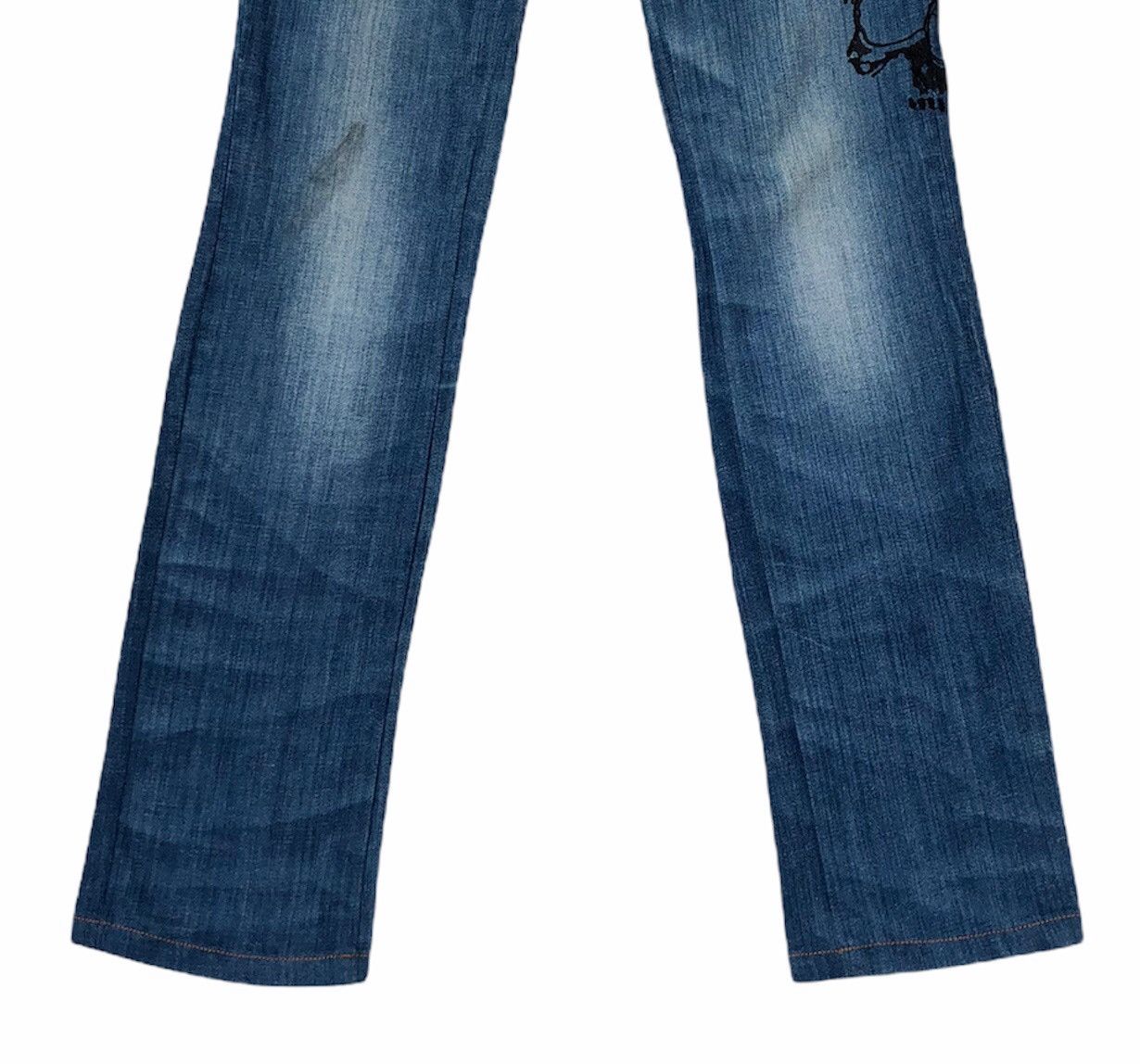 John Galliano 🔥Mega Rare🔥Galliano Crown Skull Skinny Lampo Zipper Jean Size US 27 - 4 Thumbnail
