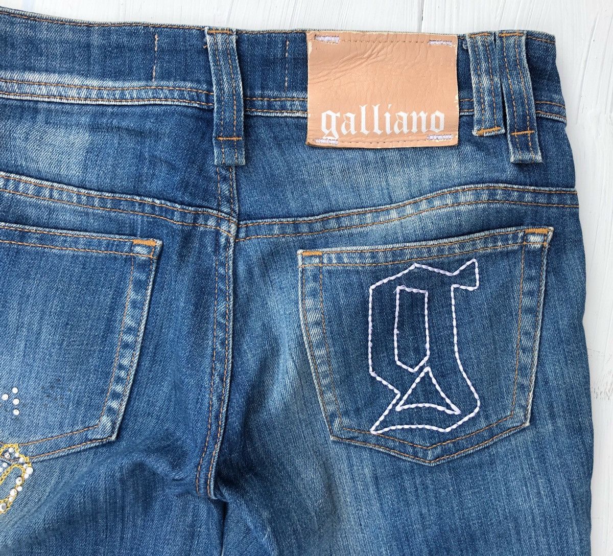John Galliano 🔥Mega Rare🔥Galliano Crown Skull Skinny Lampo Zipper Jean Size US 27 - 14 Thumbnail