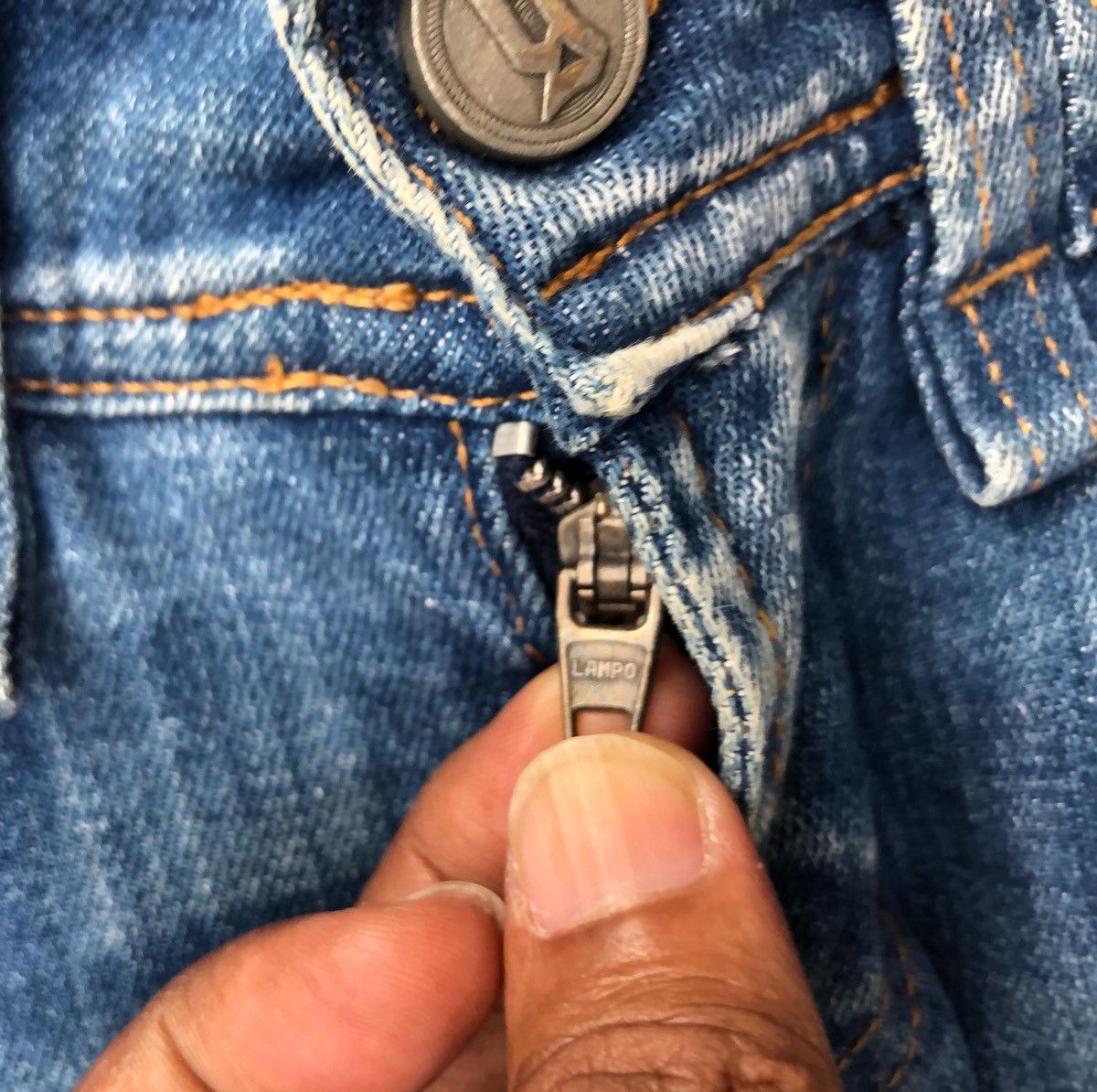 John Galliano 🔥Mega Rare🔥Galliano Crown Skull Skinny Lampo Zipper Jean Size US 27 - 15 Thumbnail
