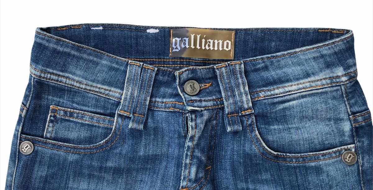 John Galliano 🔥Mega Rare🔥Galliano Crown Skull Skinny Lampo Zipper Jean Size US 27 - 5 Thumbnail