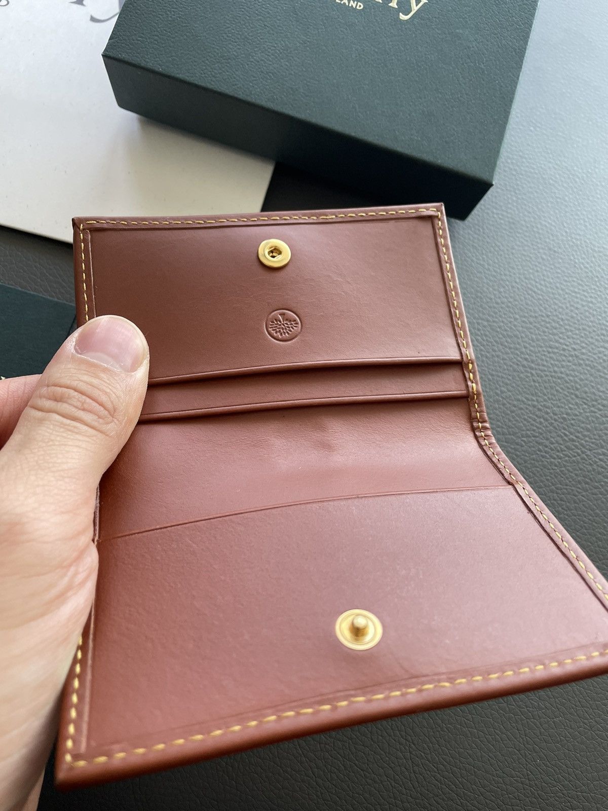 Mulberry Brand New Rare Classic Iconic Leather Bi-folder Card Wallet Size ONE SIZE - 8 Thumbnail