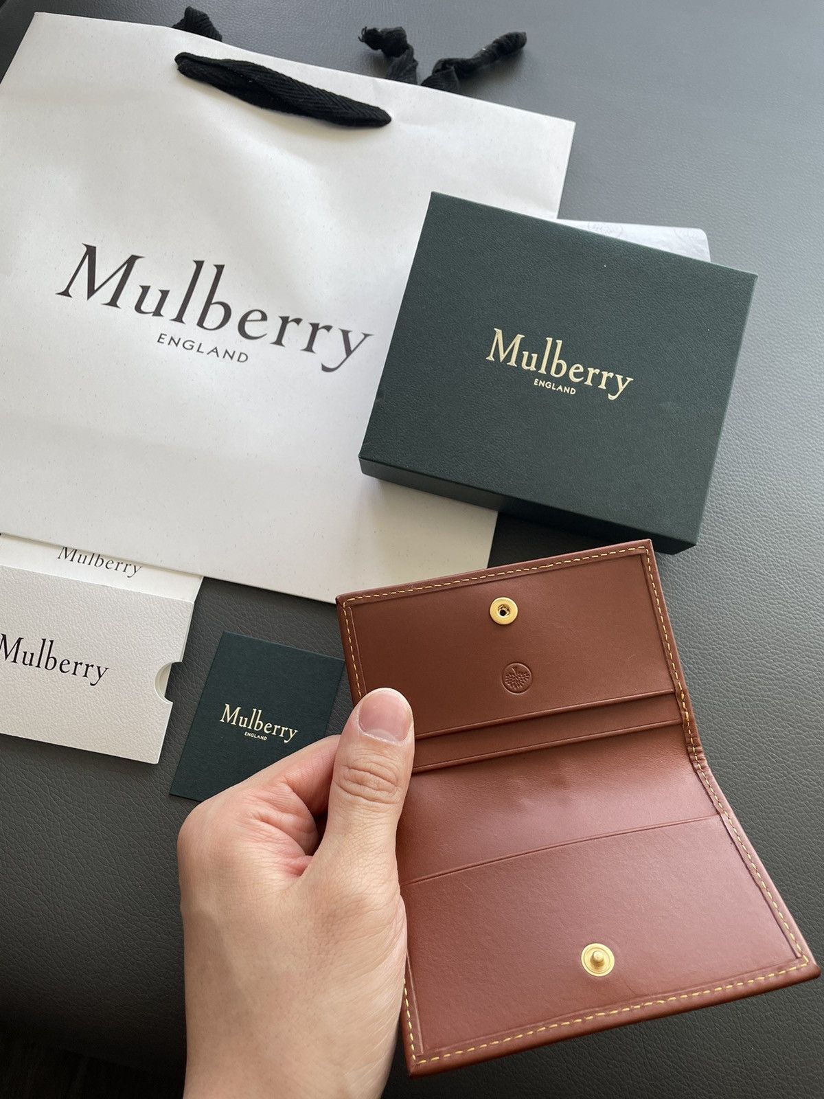 Mulberry Brand New Rare Classic Iconic Leather Bi-folder Card Wallet Size ONE SIZE - 7 Thumbnail