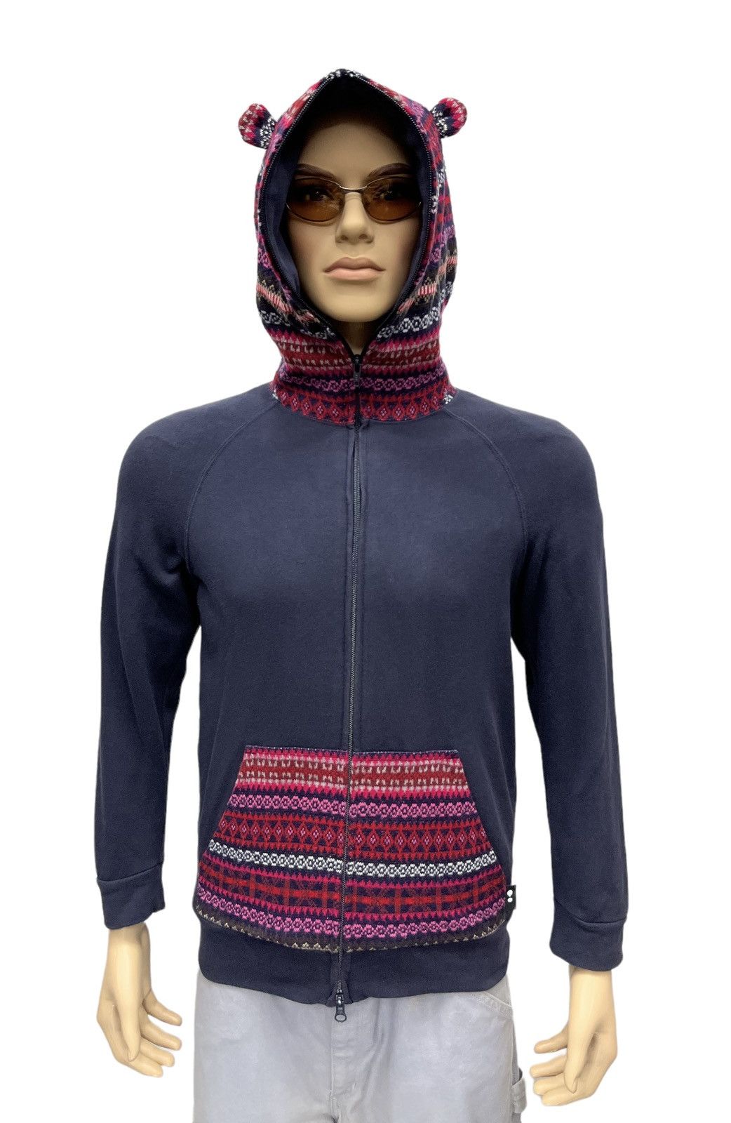 Issey Miyake FYE🔥MERCIBEAUCOUP ISSEY MIYAKE FULL ZIPPED HORN HOODIE Size S / US 4 / IT 40 - 1 Thumbnail