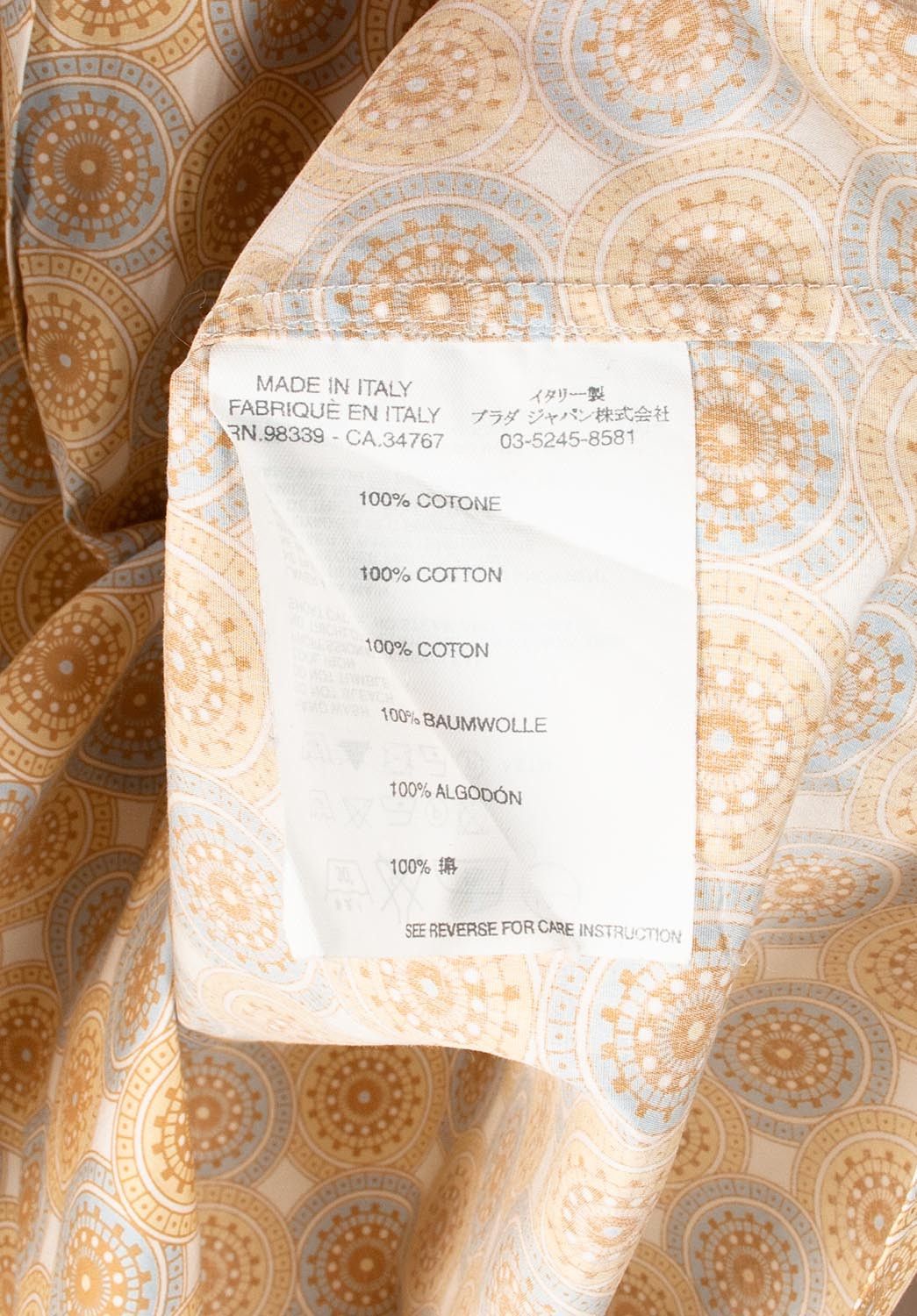 Prada Prada Men Yellow Shirt Printed Size 40/15.75 (L) H2690 Size US L / EU 52-54 / 3 - 7 Thumbnail