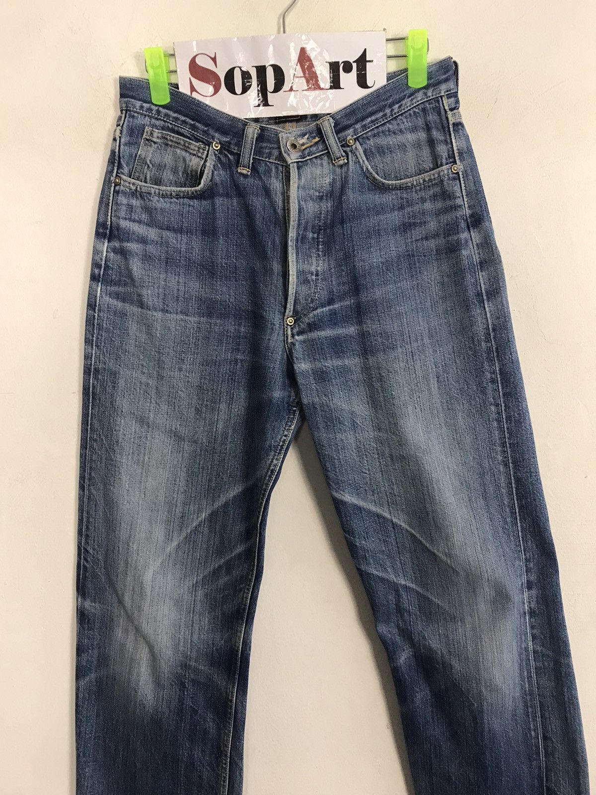 Dana Lee × Vintage Vintage Union Mad Lee Ganiurized Selvedge Distressed Jeans Size US 28 / EU 44 - 3 Thumbnail