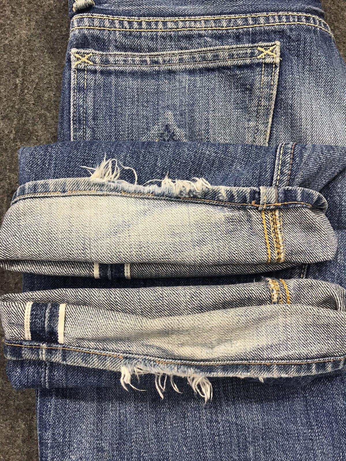 Dana Lee × Vintage Vintage Union Mad Lee Ganiurized Selvedge Distressed Jeans Size US 28 / EU 44 - 25 Thumbnail