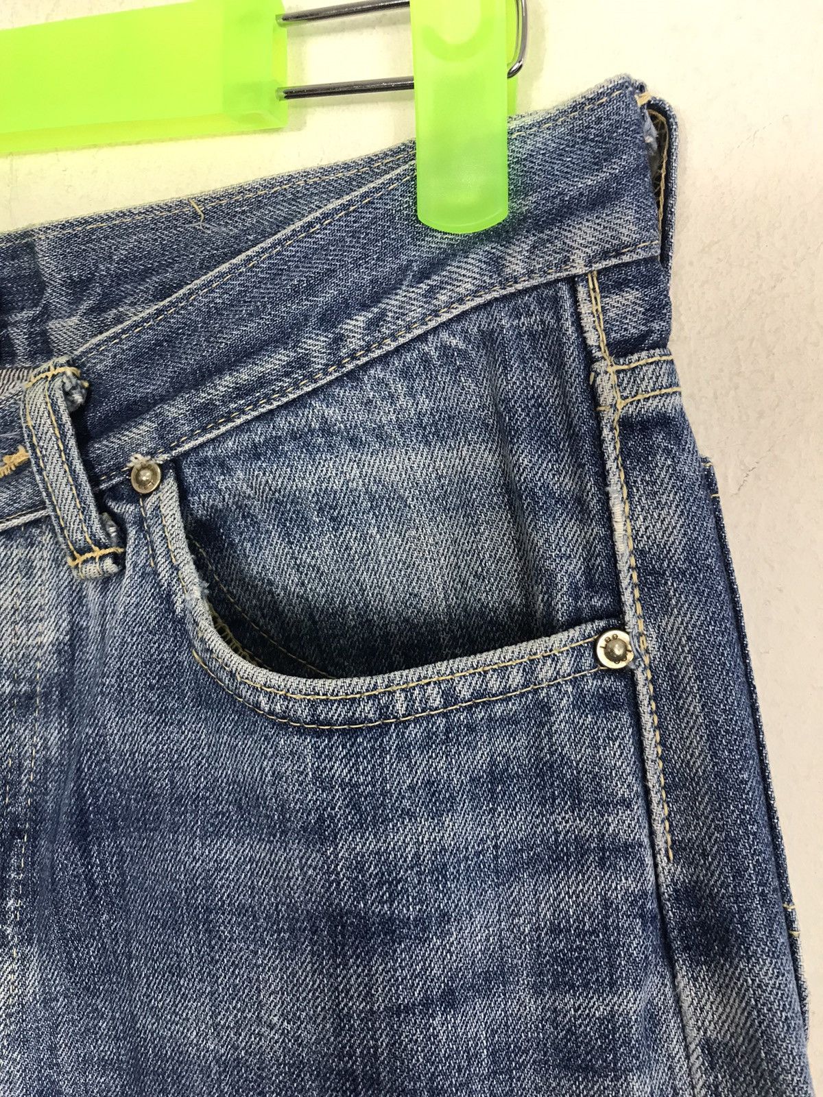 Dana Lee × Vintage Vintage Union Mad Lee Ganiurized Selvedge Distressed Jeans Size US 28 / EU 44 - 5 Thumbnail