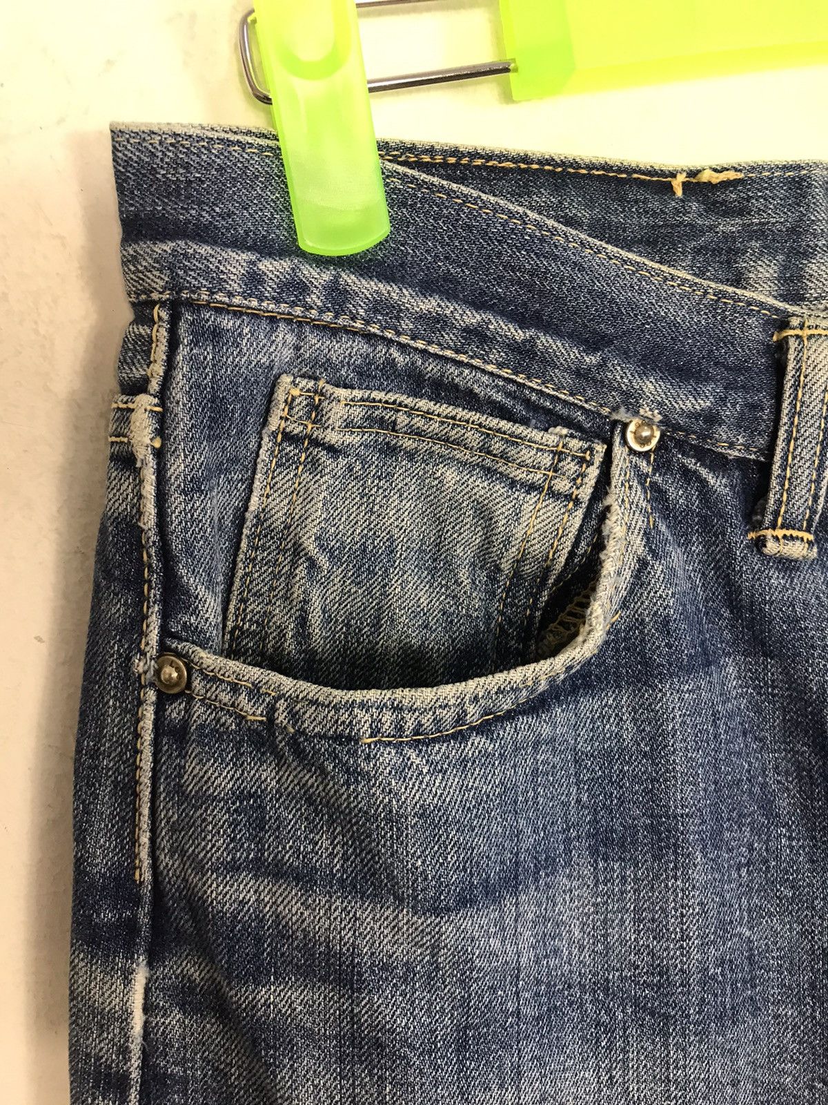 Dana Lee × Vintage Vintage Union Mad Lee Ganiurized Selvedge Distressed Jeans Size US 28 / EU 44 - 7 Thumbnail