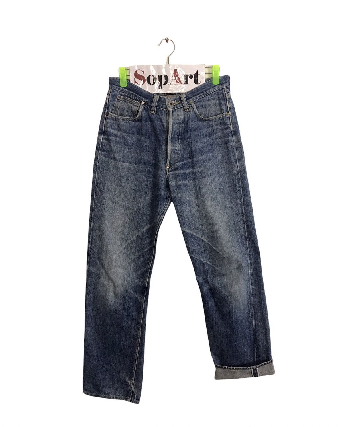 Dana Lee × Vintage Vintage Union Mad Lee Ganiurized Selvedge Distressed Jeans Size US 28 / EU 44 - 1 Thumbnail