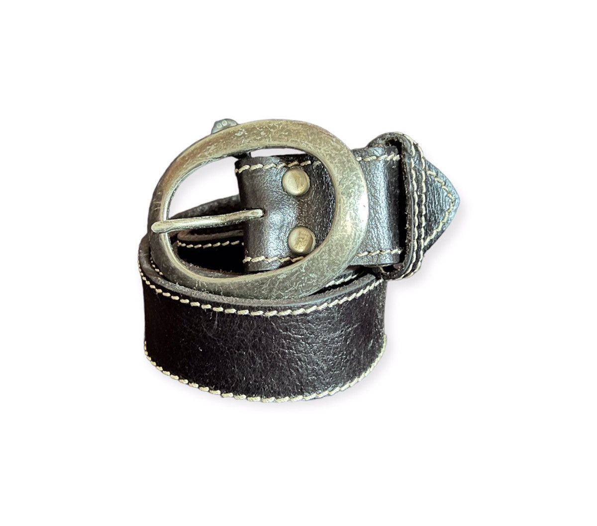 image of Genuine Leather Buckle Belt, Men's
