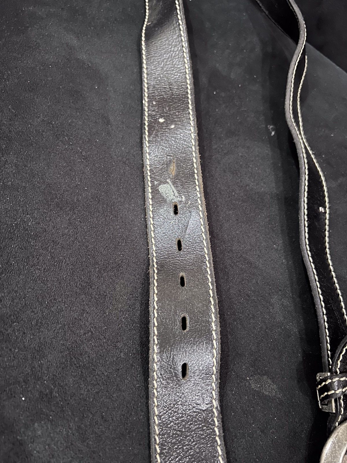 Genuine Leather Hawk Genuine Leather Buckle Belt Size ONE SIZE - 7 Thumbnail