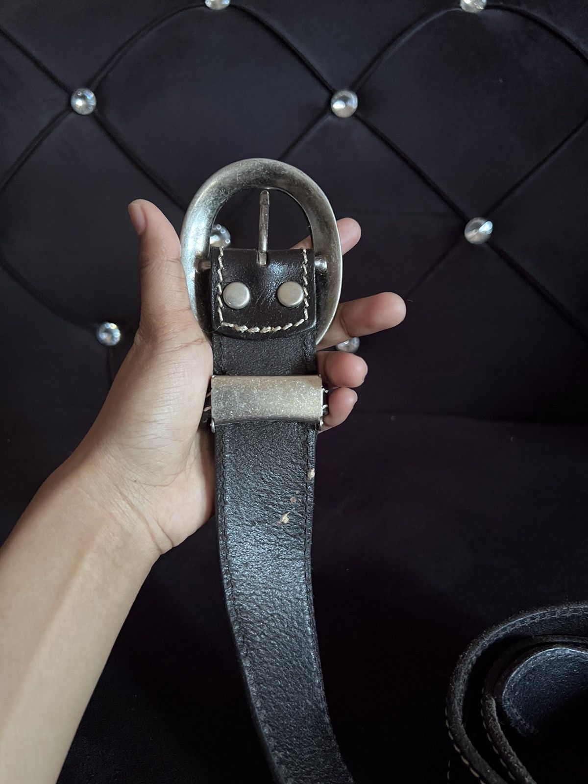Genuine Leather Hawk Genuine Leather Buckle Belt Size ONE SIZE - 5 Thumbnail