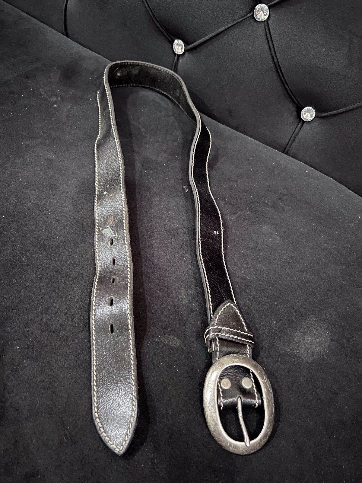 Genuine Leather Hawk Genuine Leather Buckle Belt Size ONE SIZE - 6 Thumbnail