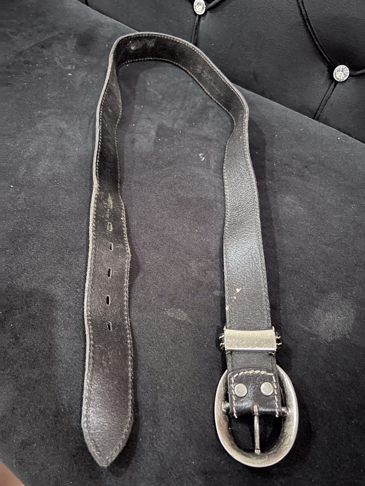 Genuine Leather Hawk Genuine Leather Buckle Belt Size ONE SIZE - 8 Thumbnail