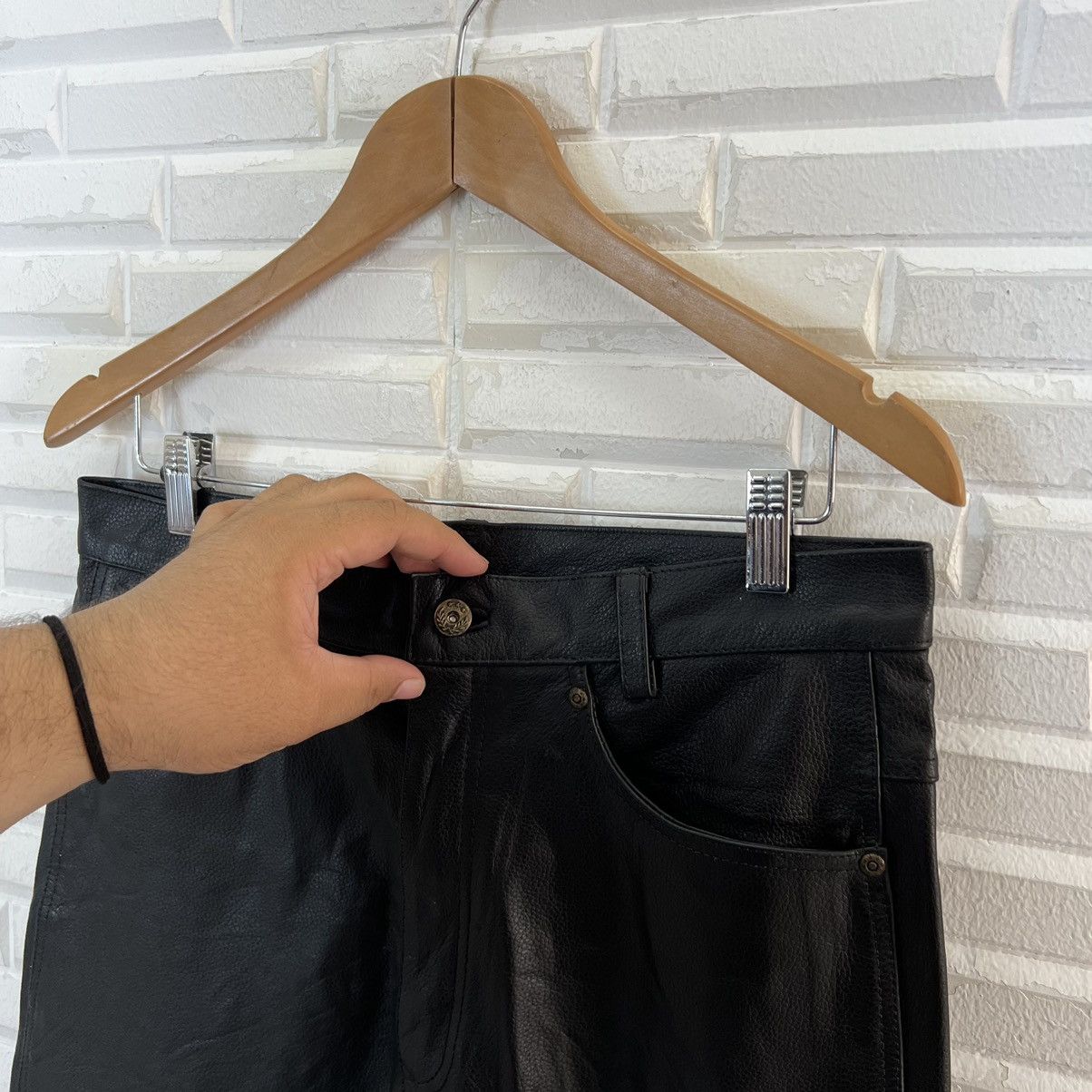 Japanese Brand RACING BIKER PARACHUTE RIDER LEATHER PANTS Size US 31 - 6 Thumbnail