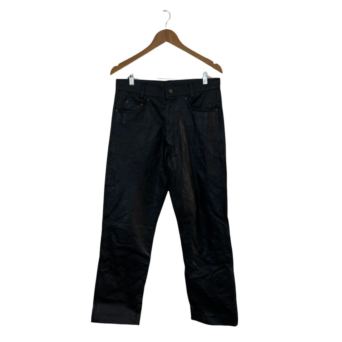 Japanese Brand RACING BIKER PARACHUTE RIDER LEATHER PANTS Size US 31 - 1 Thumbnail