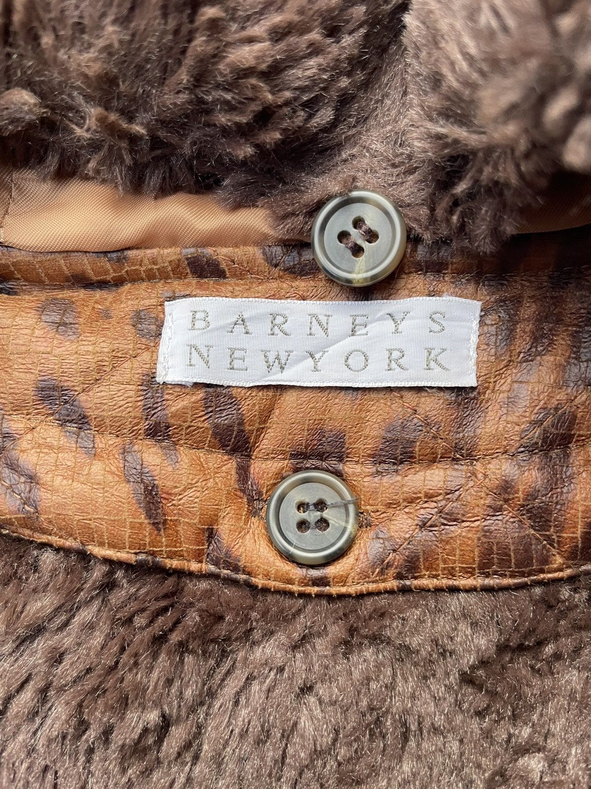 Barneys New York × Designer Barneys Newyork Leopard Design Parka Jacket Size S / US 4 / IT 40 - 11 Thumbnail