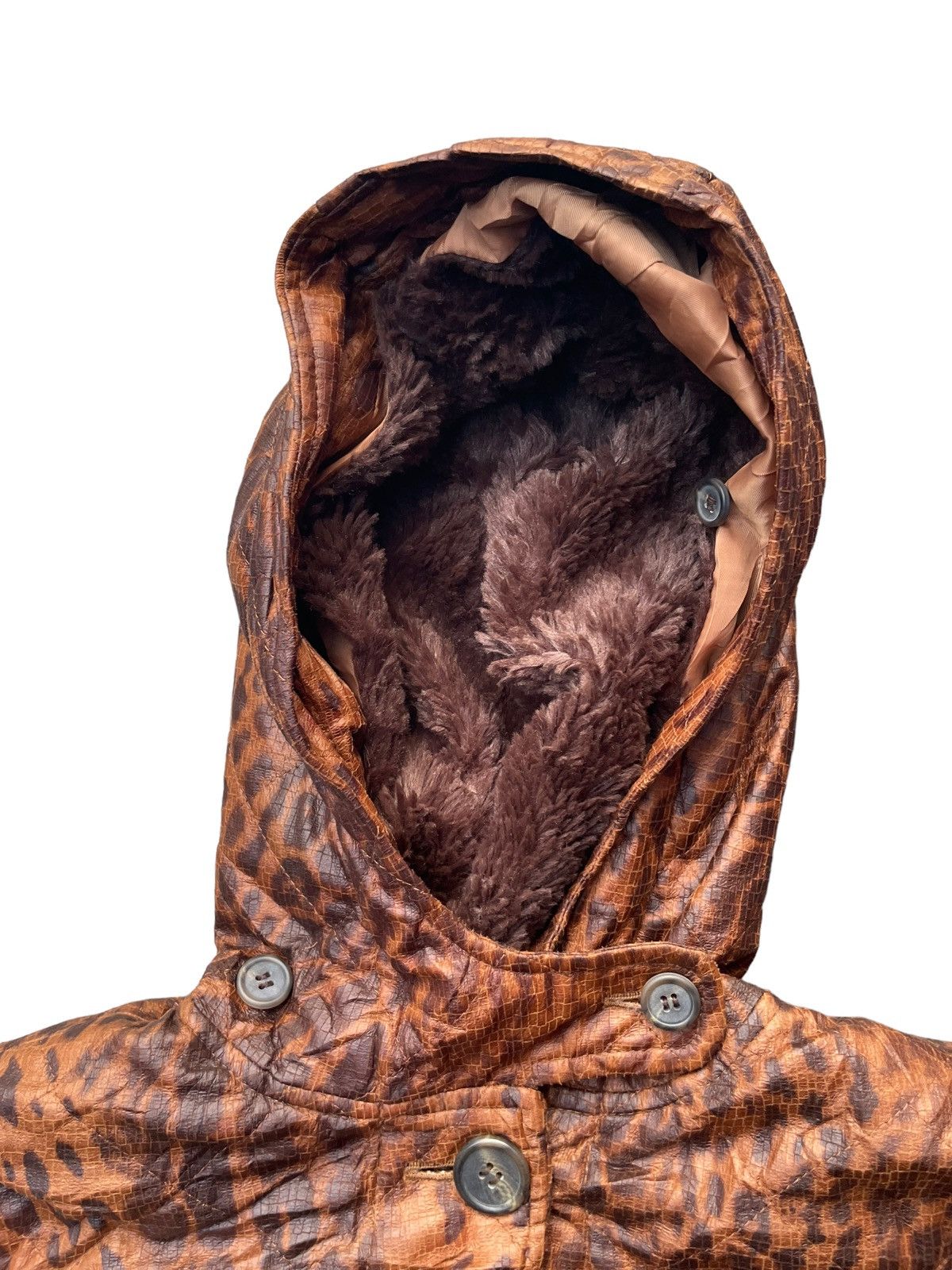 Barneys New York × Designer Barneys Newyork Leopard Design Parka Jacket Size S / US 4 / IT 40 - 5 Thumbnail