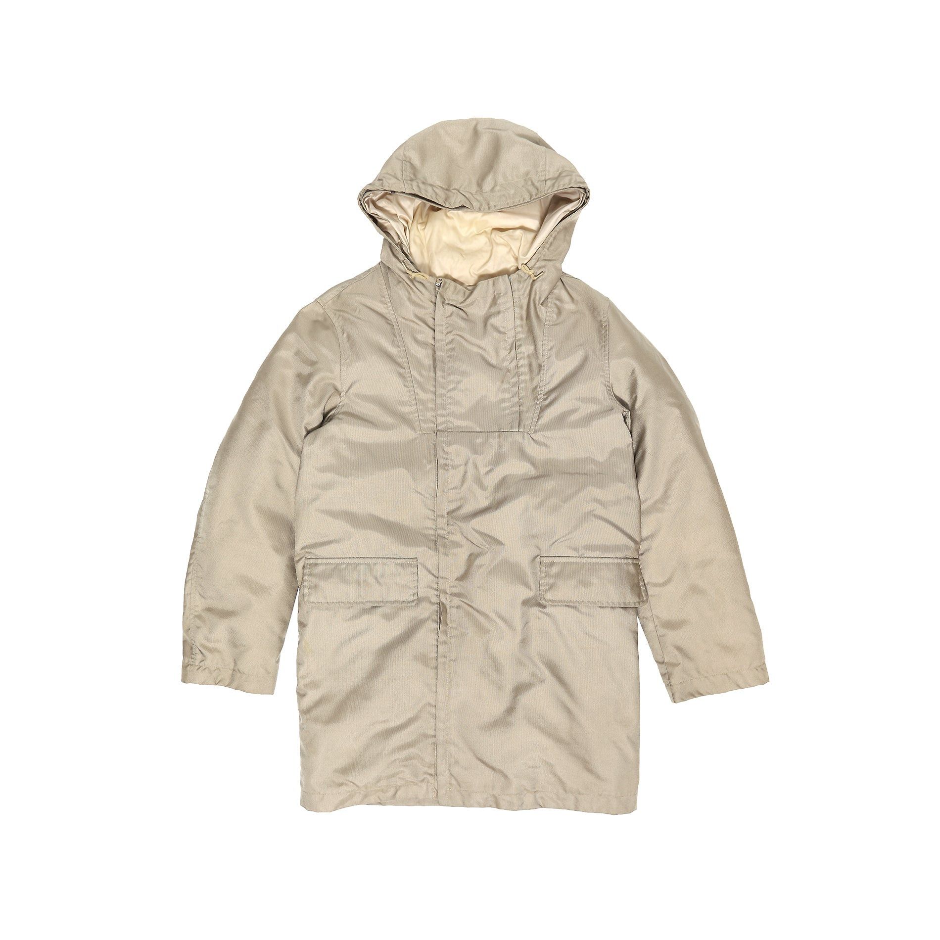 image of Helmut Lang Aw00 Beige Kevlar Ballistic Nylon Parka, Men's (Size Medium)