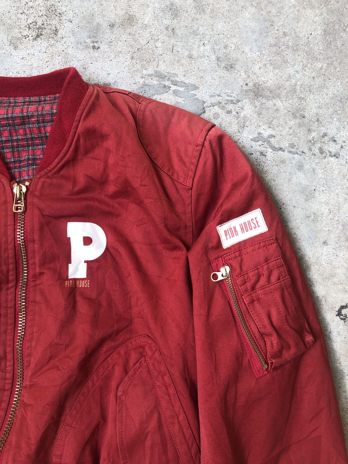 Pink House × Vintage VINTAGE PINK HOUSE BOMBERS JACKET Rave Punk Size US M / EU 48-50 / 2 - 3 Thumbnail