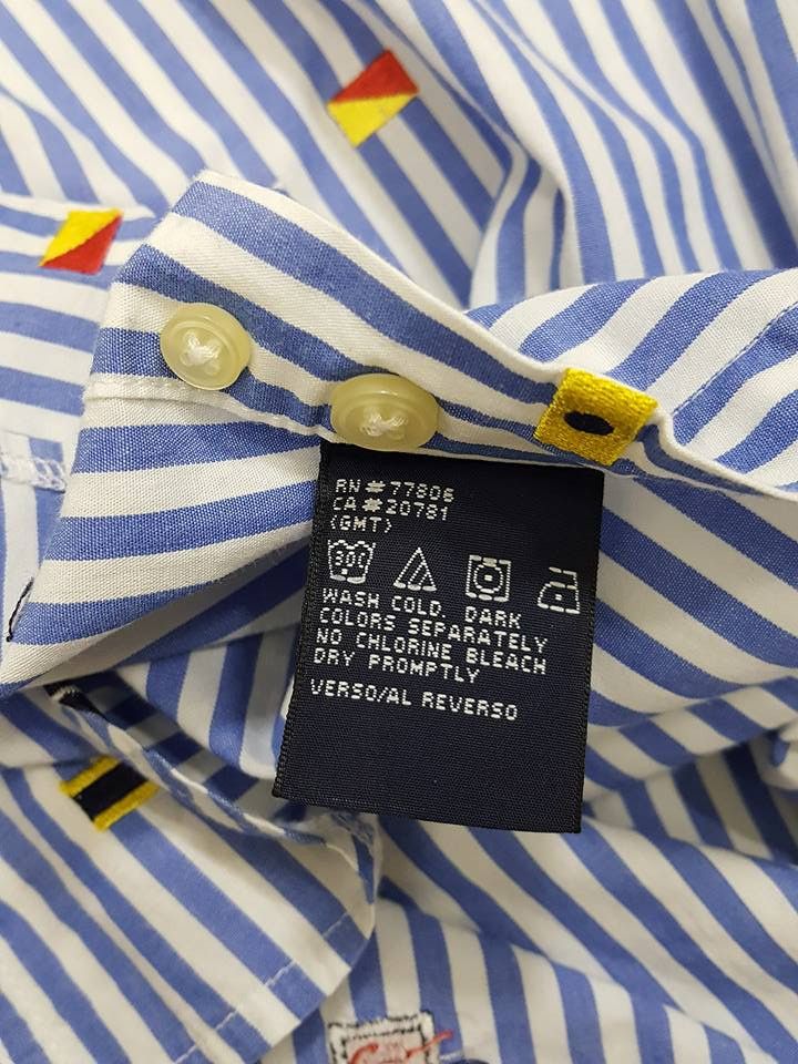 Tommy Hilfiger Various of Country Flag Striped Button Up Shirt Size US XL / EU 56 / 4 - 8 Thumbnail