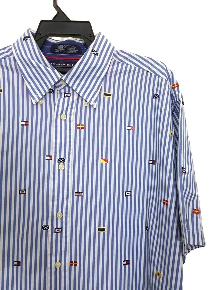 Tommy Hilfiger Various of Country Flag Striped Button Up Shirt Size US XL / EU 56 / 4 - 2 Thumbnail